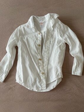 Like new 5T Gymboree White Button-Down Shirt for toddler boy